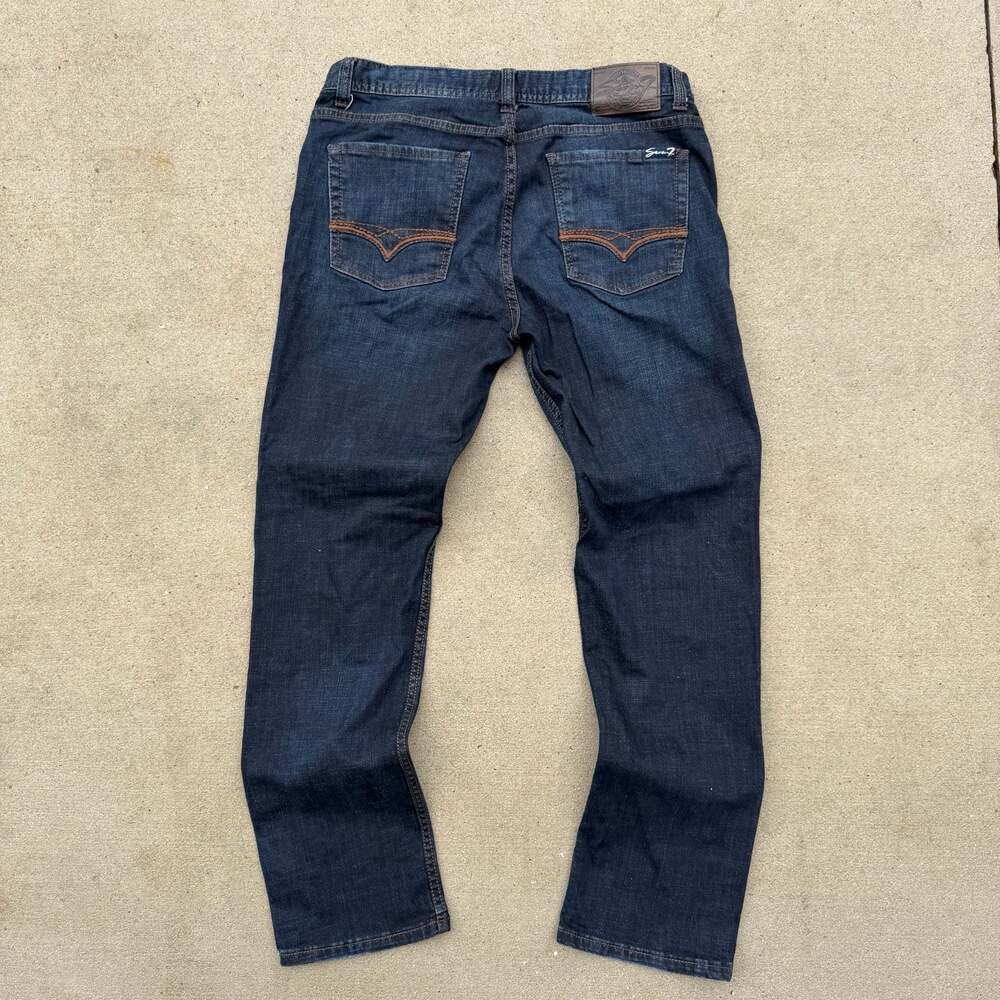Seven7 Jeans Men's Skinny Fit Dark Wash Stretch Denim Jeans